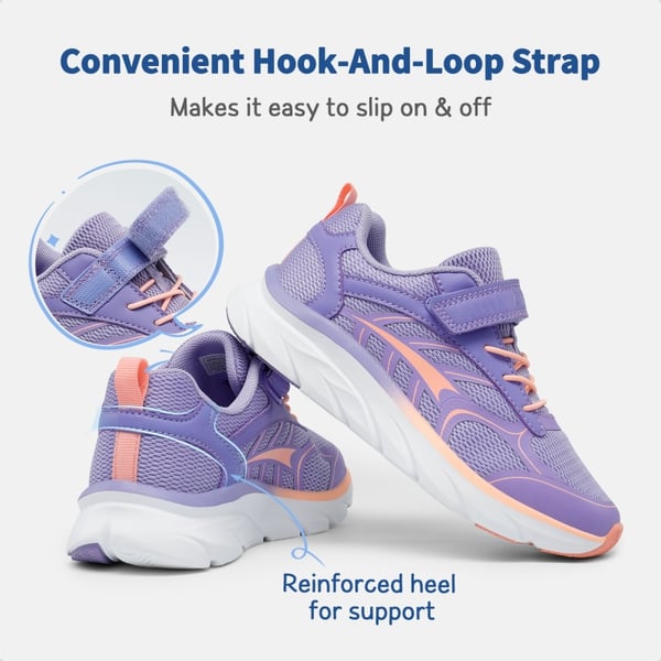 [EZ-Ons EZ-Plays] Kids Breathable Running Shoes - PURPLE-PINK - 3